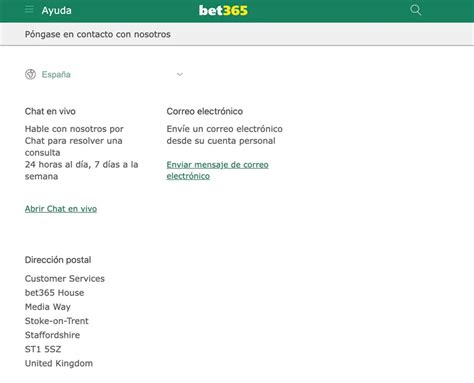 contactar con bet365.